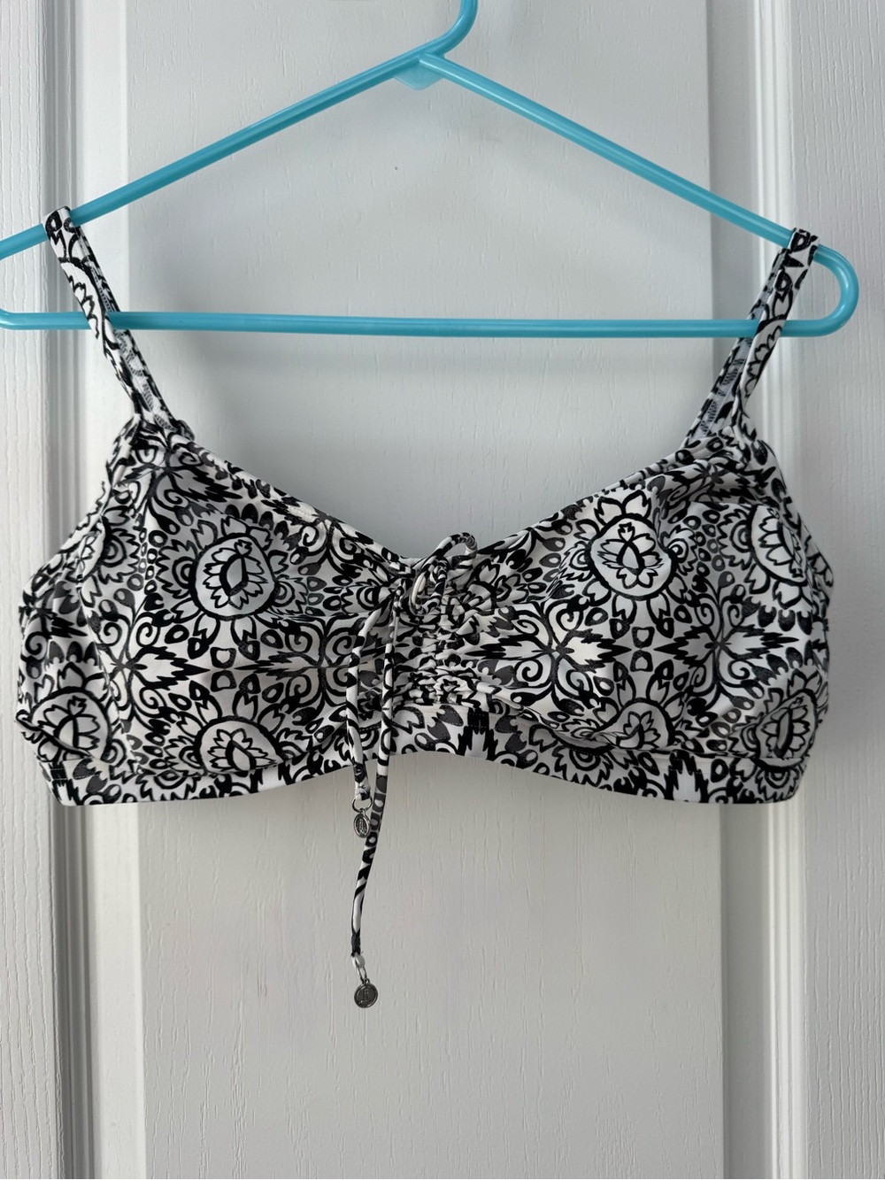 Lands' End Black and White Floral Bralette